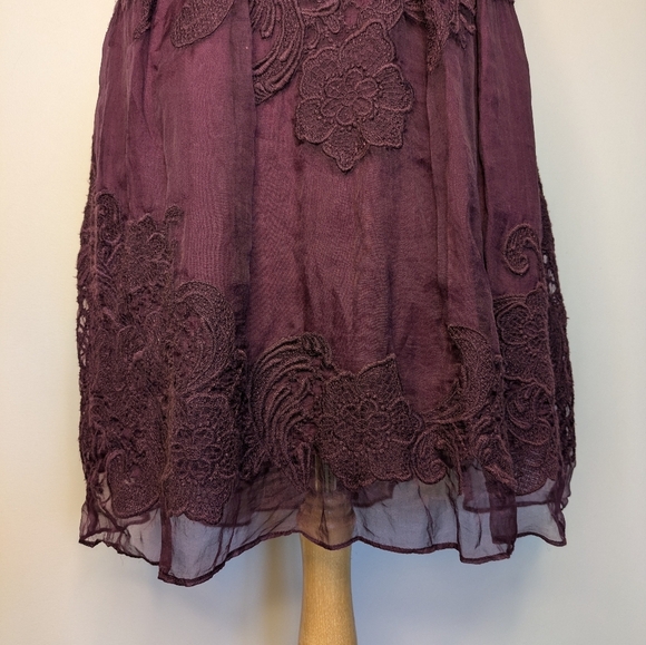 Yoana Baraschi Purple Lace Midi Dress - Picture 7 of 14